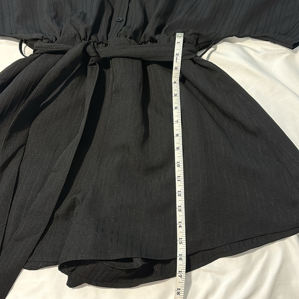 SHEIN Black Button-Up Romper - Picture 8 of 9